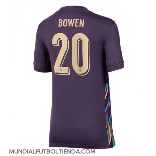 Camiseta Inglaterra Jarrod Bowen #20 Segunda Equipación Replica Eurocopa 2024 para mujer mangas cortas